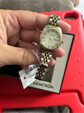 Armitron Women's Two-Tone Gold & Silver Bracelet Watch
